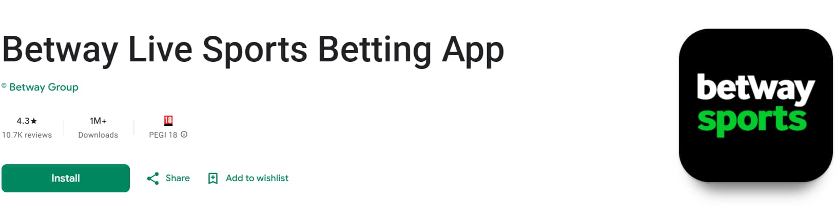 Betway App in Play Store