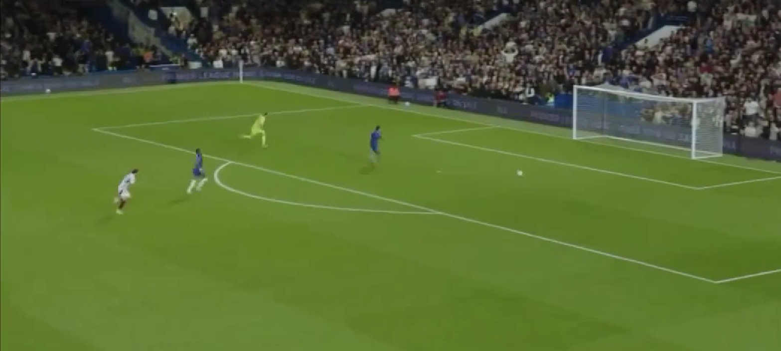 The Chelsea forward made an astonishing blunder