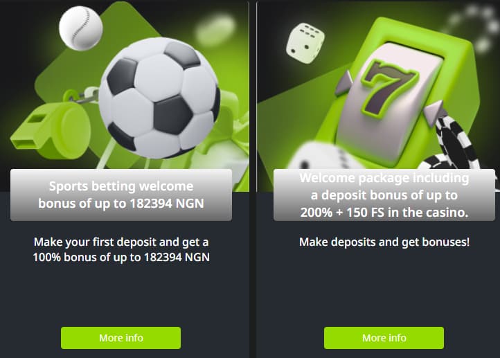 Welcome bonuses