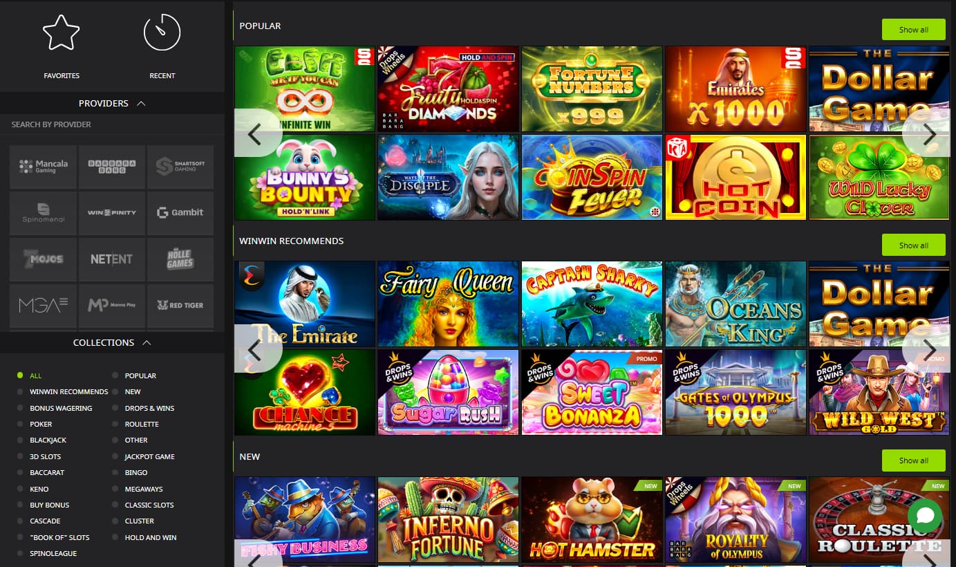 WinWin casino games