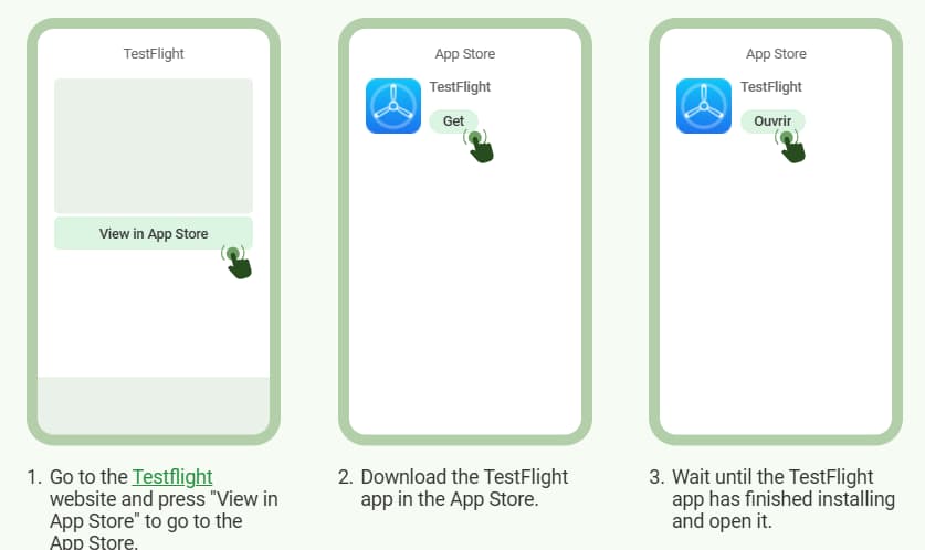 Instructions étape par étape pour télécharger l'application sur IOS
