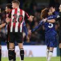 Mark Cucurella received a red card after the final whistle of the Chelsea vs Brentford match