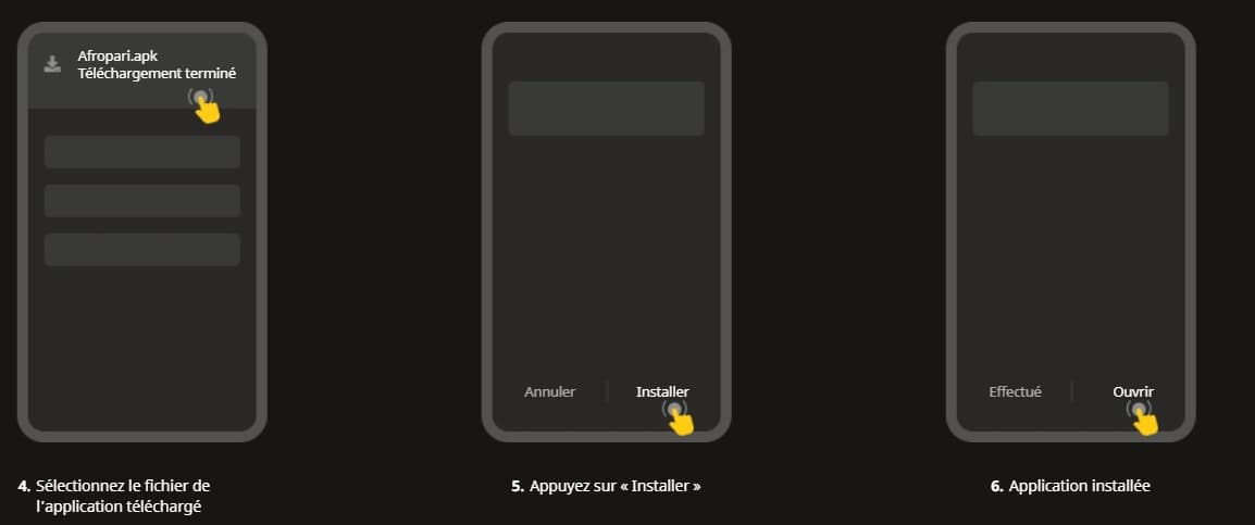 Comment installer l'application mobile