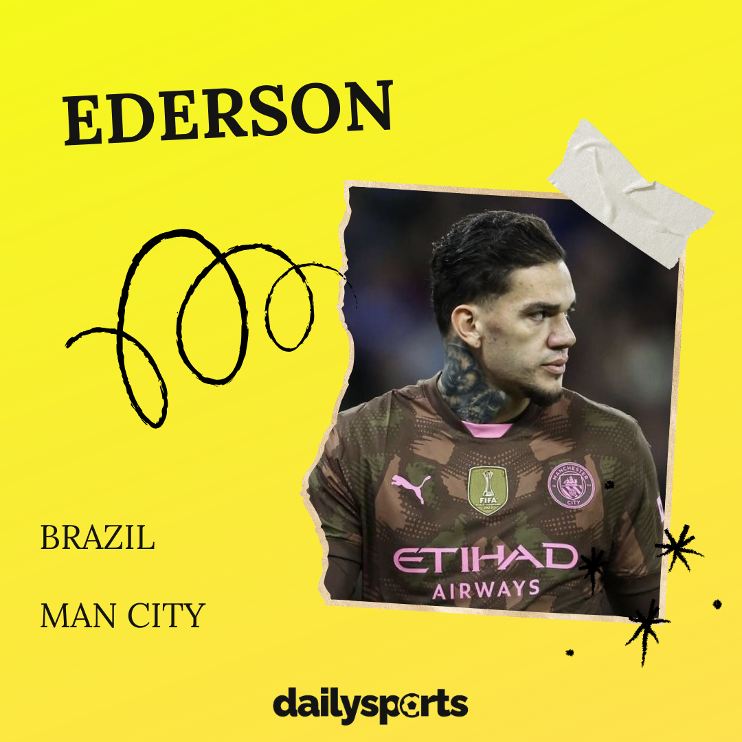 13. Ederson (Brésil, Manchester City)