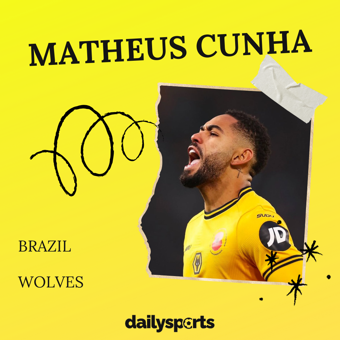 24. Matheus Cunha (Brazil, Wolverhampton)