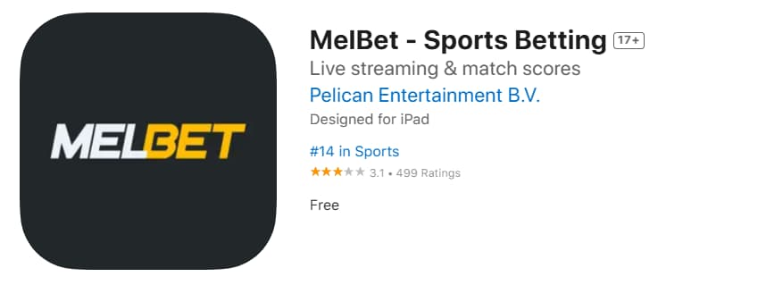 Melbet dans l'App Store