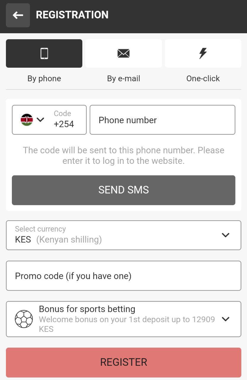 The registration process at XpariBet