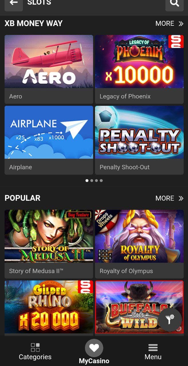 XpariBet casino games