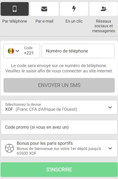 Inscription à 888starz