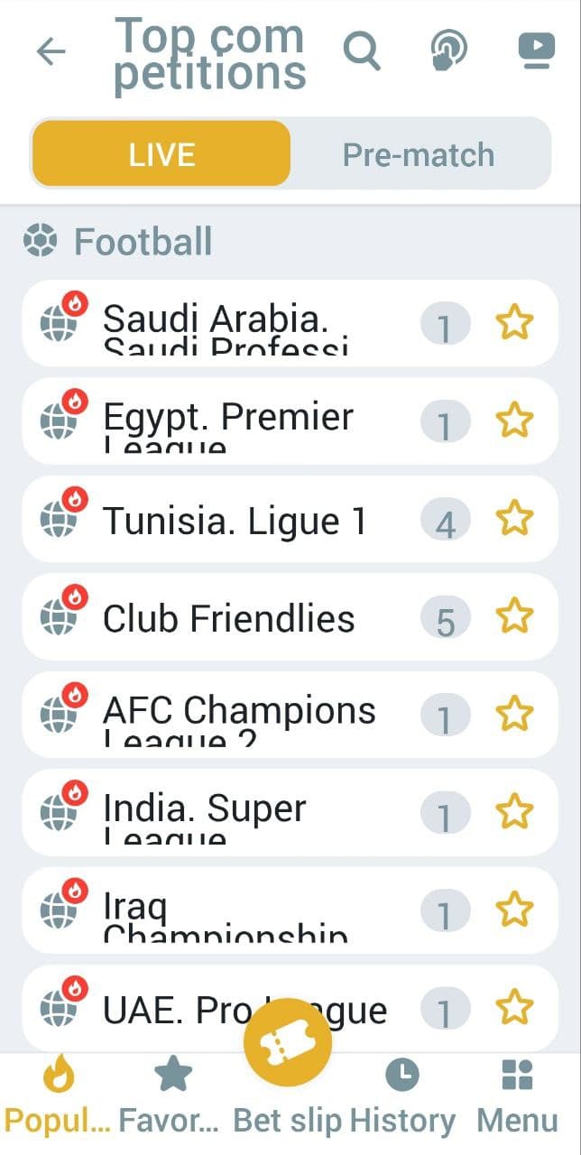 Bets on sports