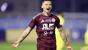 The former Mamelodi Sun Downs star opens his scoring account in Saudi Arabia!