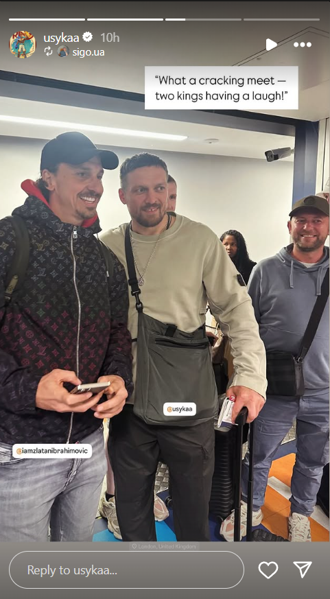 Oleksandr Usyk and Zlatan Ibrahimovic