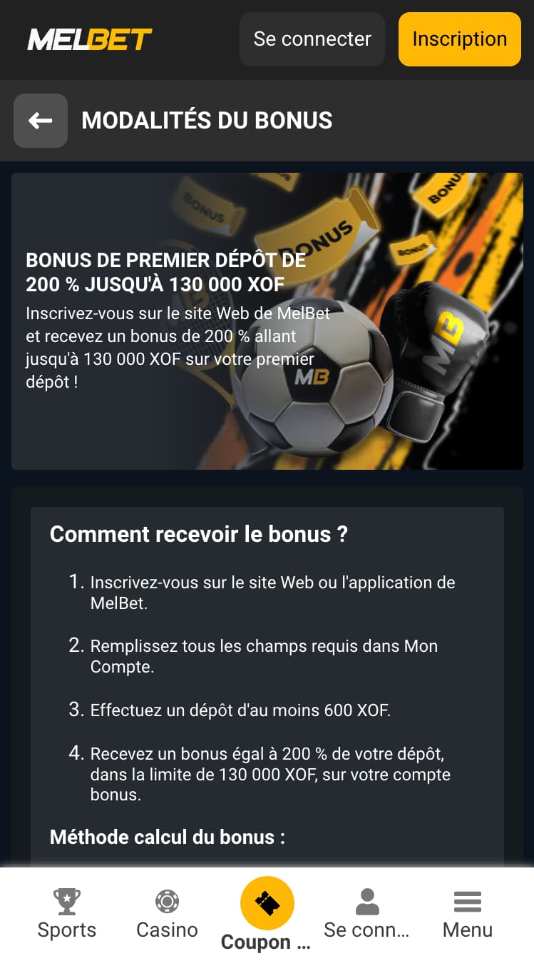 Bonus de premier dépÎt en CÎte d'Ivoire
