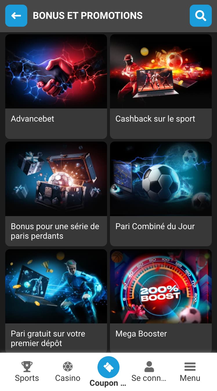 Promotions actuelles pour les joueurs de Megapari