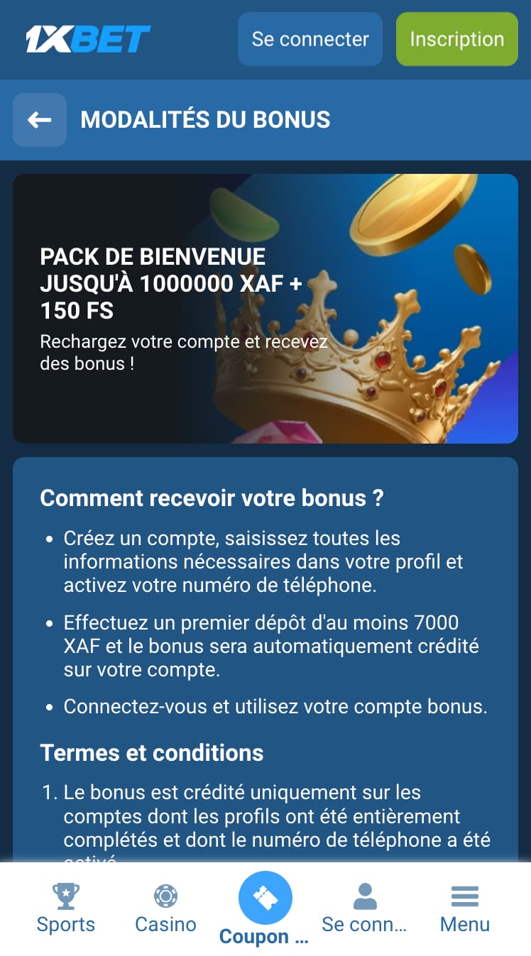 Bonus de bienvenue pour les casinos