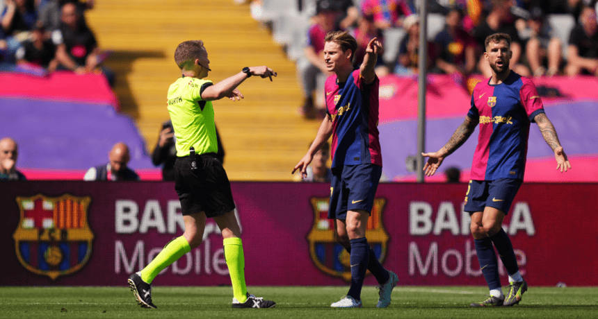 Major scandal erupts in El Clásico. Did De Jong use his hand to start Barcelona’s goal-scoring move?