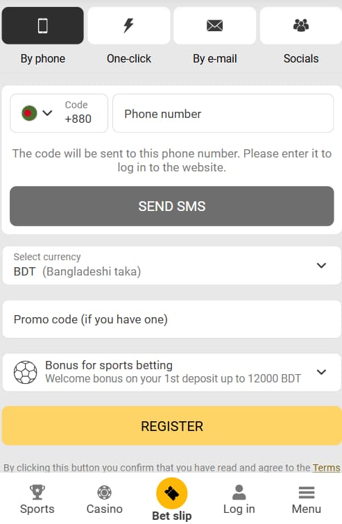 How to register an account and receive a welcome bonus