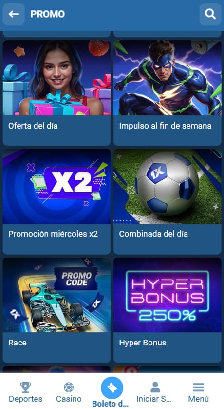 Atractivos bonos de 1xbet