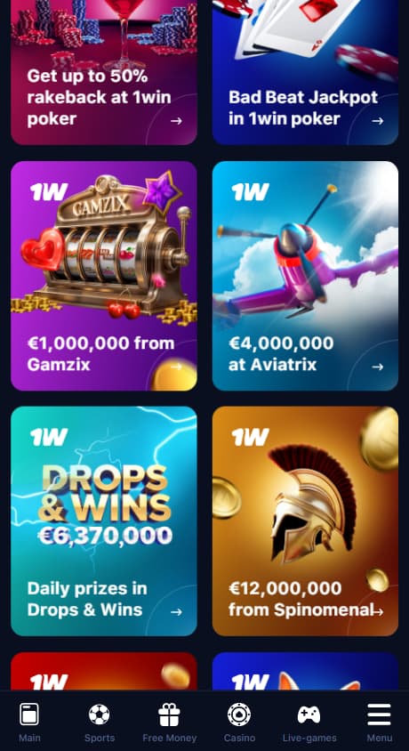 Bonificaciones de 1win