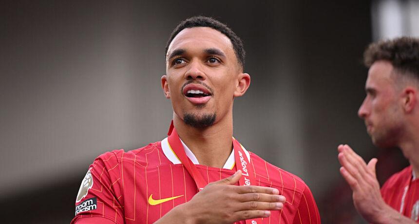 Trent Alexander-Arnold couldn't hold back his emotions after the match with Liverpool