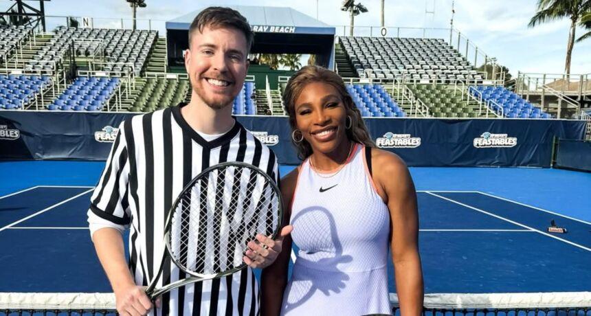 Serena Williams teamed up with Mr Beast for a YouTube video shoot