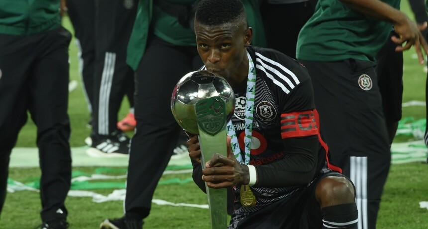 An emotional moment. Orlando Pirates fans bid farewell to Innocent Maela