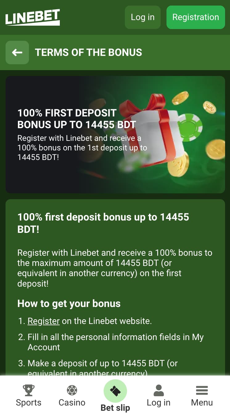 Welcome bonus for Bangladesh