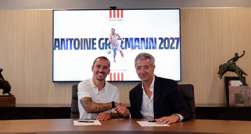 Official: Antoine Griezmann extends contract with Atlético Madrid