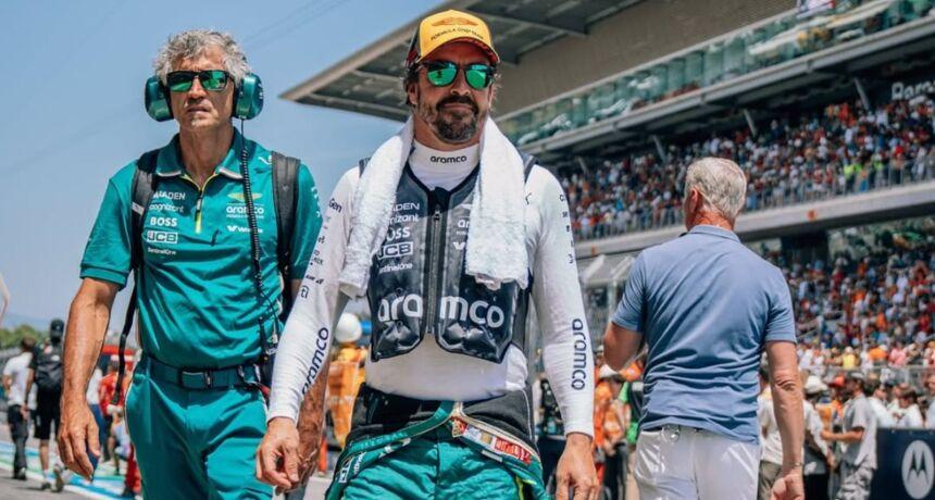 Fernando Alonso thanked fans for their support during the Spanish Grand Prix