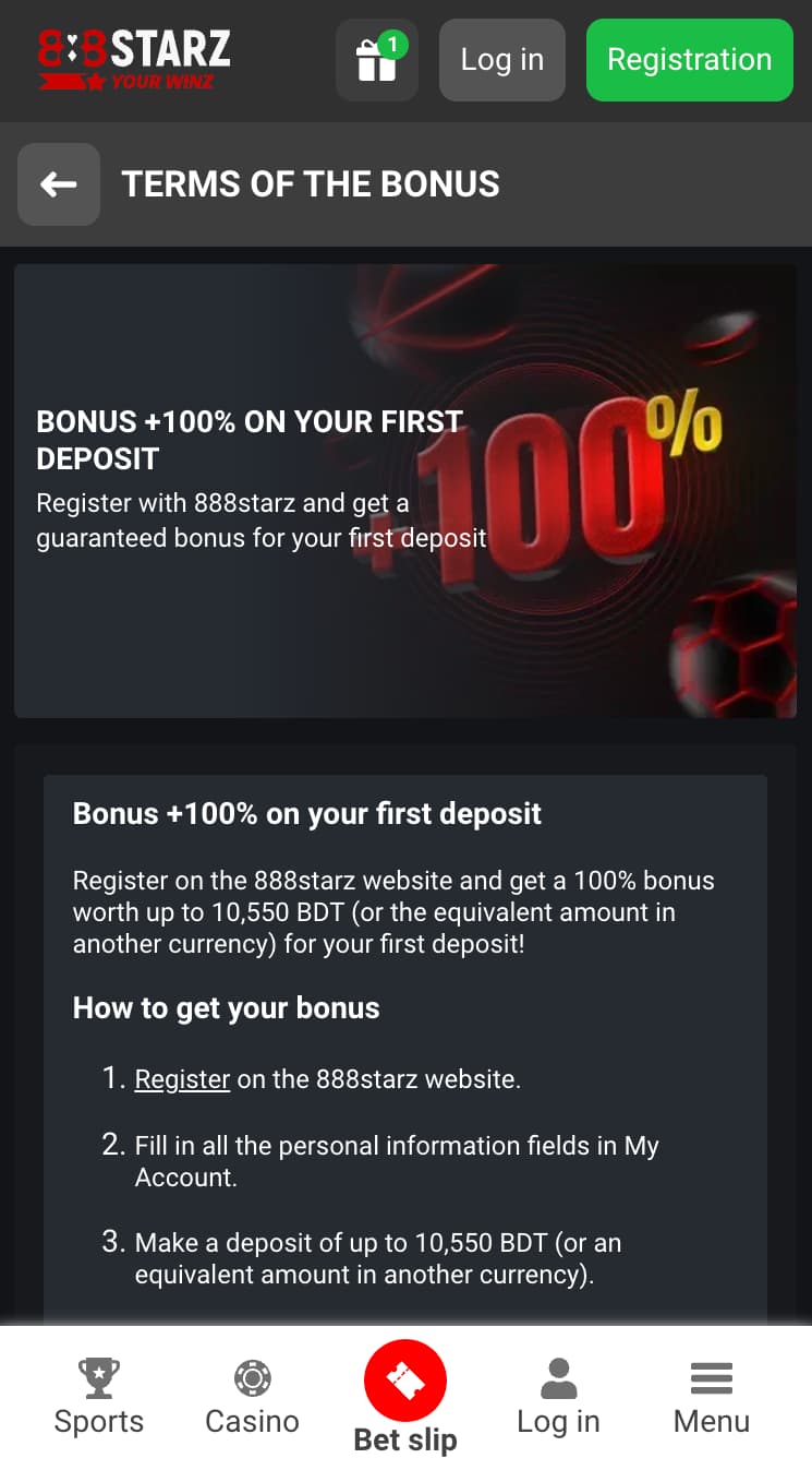 Welcome bonus for new players