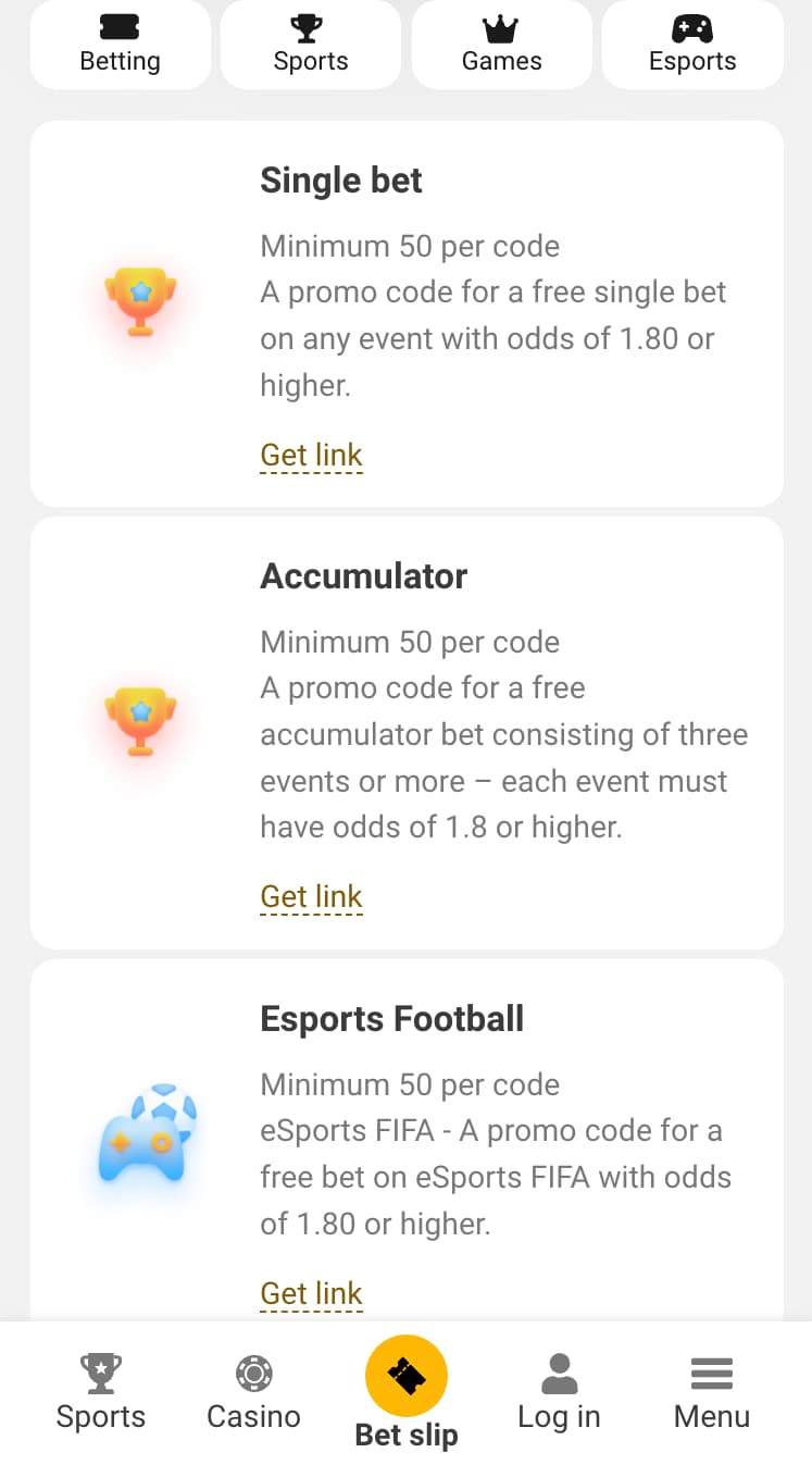 Melbet promo codes store