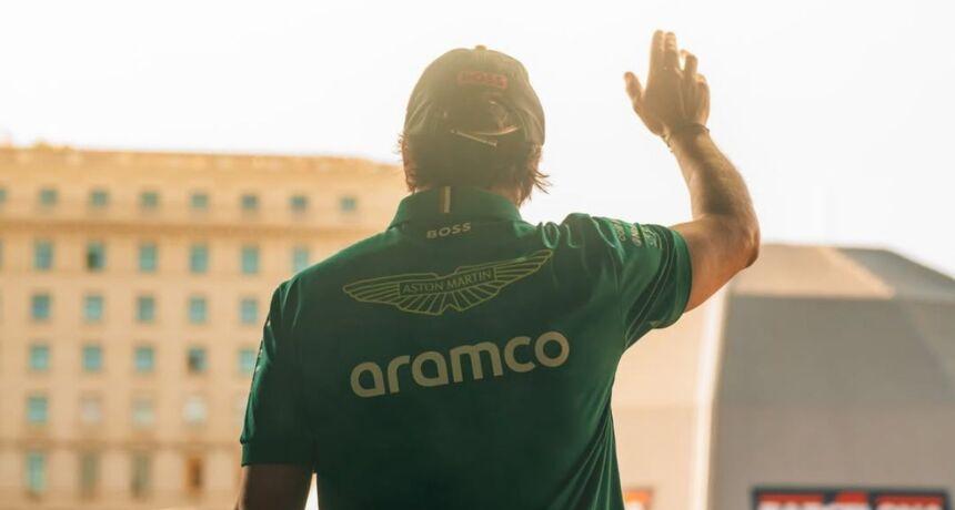 Aston Martin shares video of fans meeting Fernando Alonso in the Spanish Grand Prix fan zone