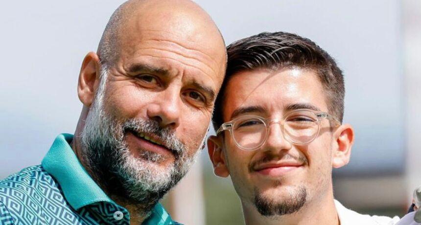 Pep Guardiola shares family photo with son from Legends Trophy tournament