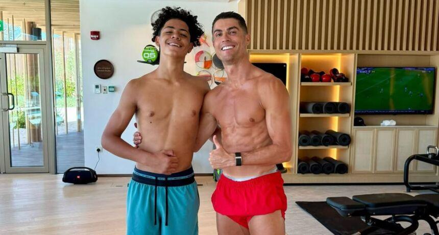 ¡En forma perfecta! Cristiano Ronaldo publica una foto con su hijo mayor