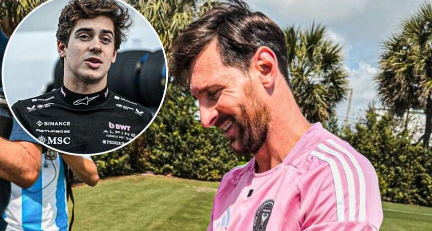 Amistad argentina. Lionel Messi recibió un regalo del piloto de F1 Franco Colapinto