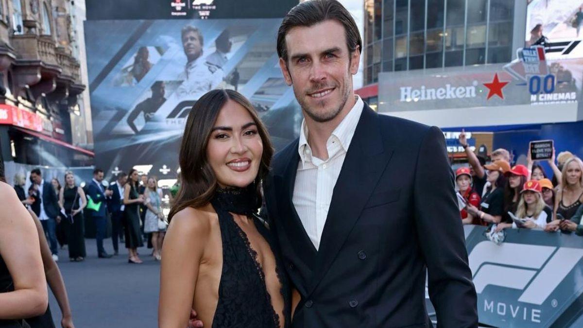Gareth Bale attends Formula 1 film premiere in London with his wife