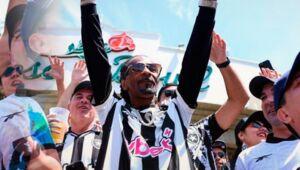 Star guest: famous rapper Snoop Dogg attends a Club World Cup match