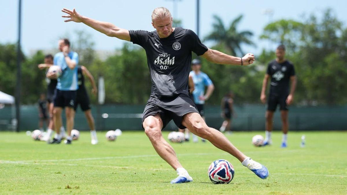 Preparing for the next match. Erling Haaland shares new training shots with Manchester City