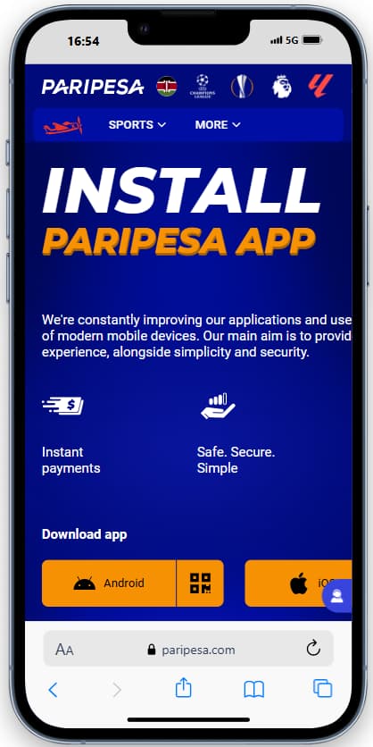 Install Paripesa App