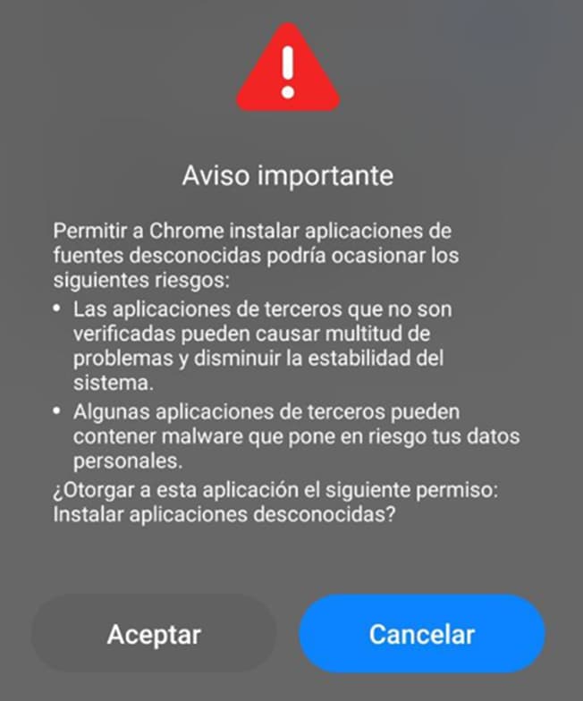 Haga clic en Aceptar nuevamente para continuar con la instalación.