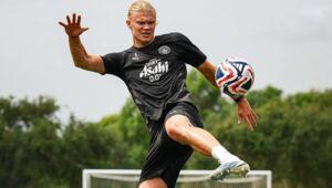 Se prépare pour le prochain match : Erling Haaland dévoile de nouvelles photos de l'entraînement de Man City