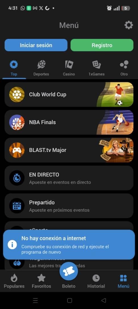 Entretenimiento popular 1xBet