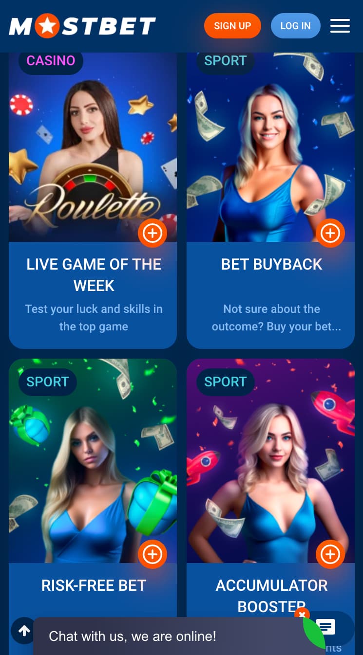 Available bonuses for players