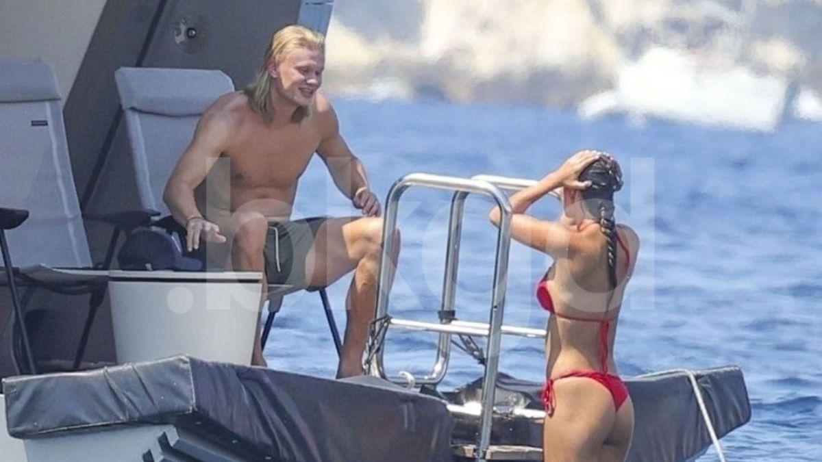 Erling Haaland enjoys post-season break on a yacht in Ibiza