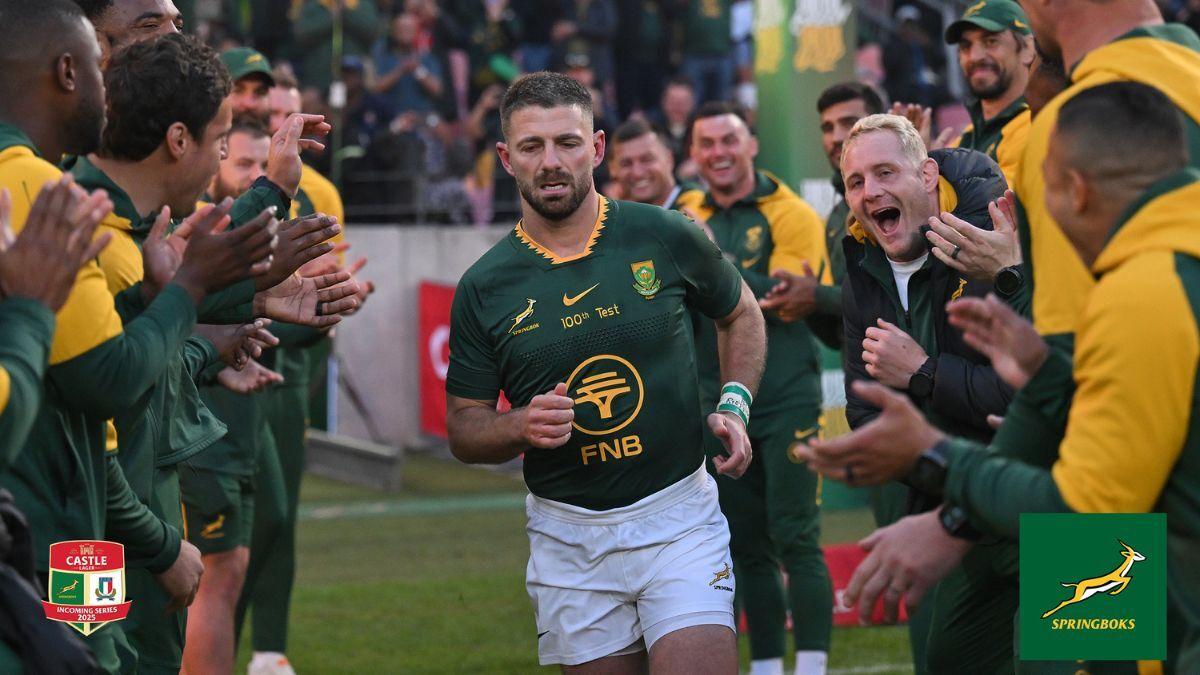 Convincing triumph: Springboks thrash Italy in Willie le Roux's milestone game