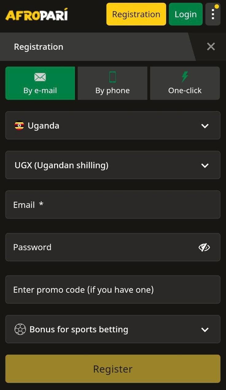 Account registration process