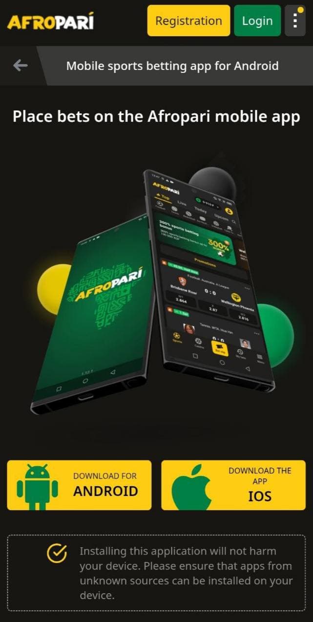 Download the Afropari app
