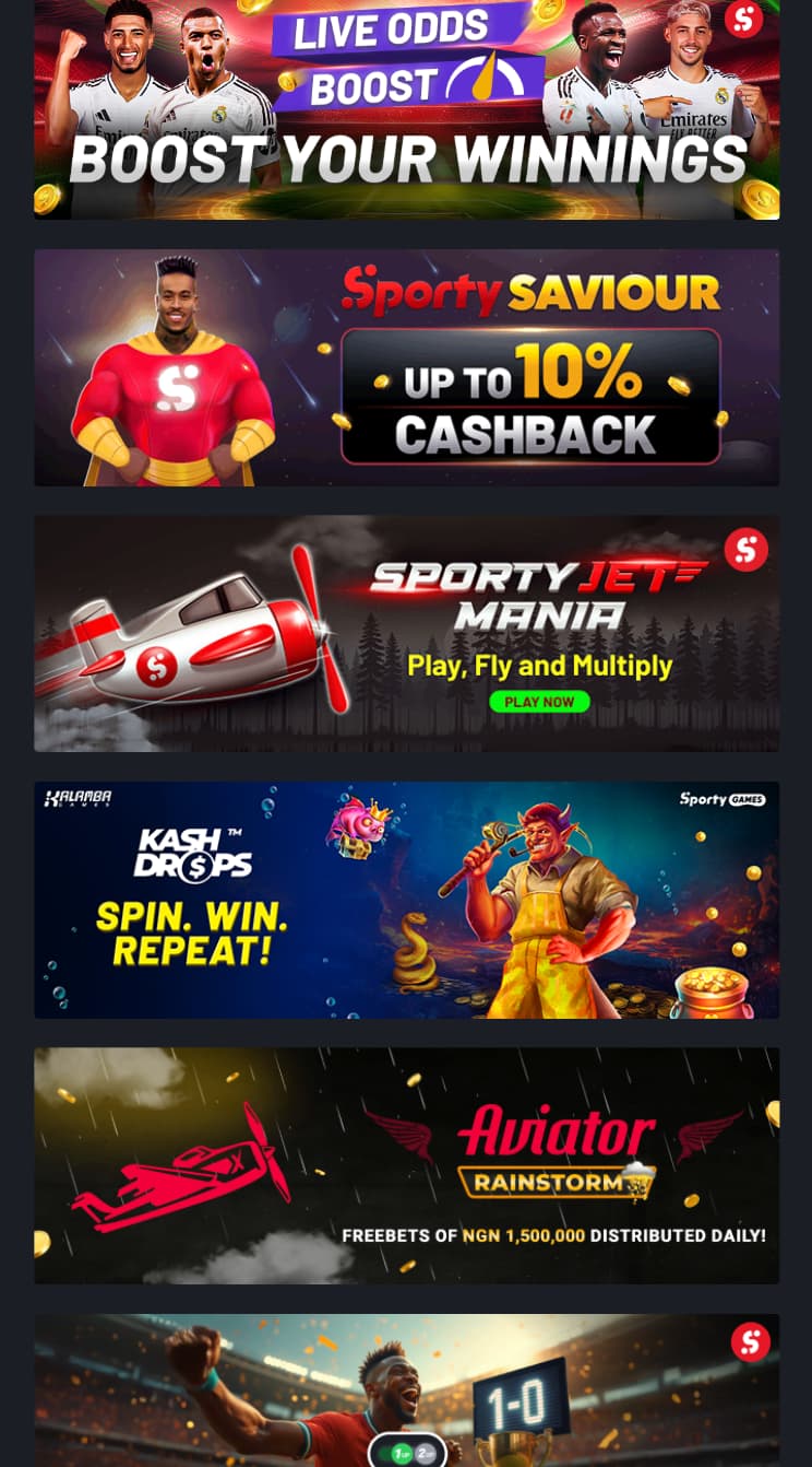 Bonus program on SportyBet