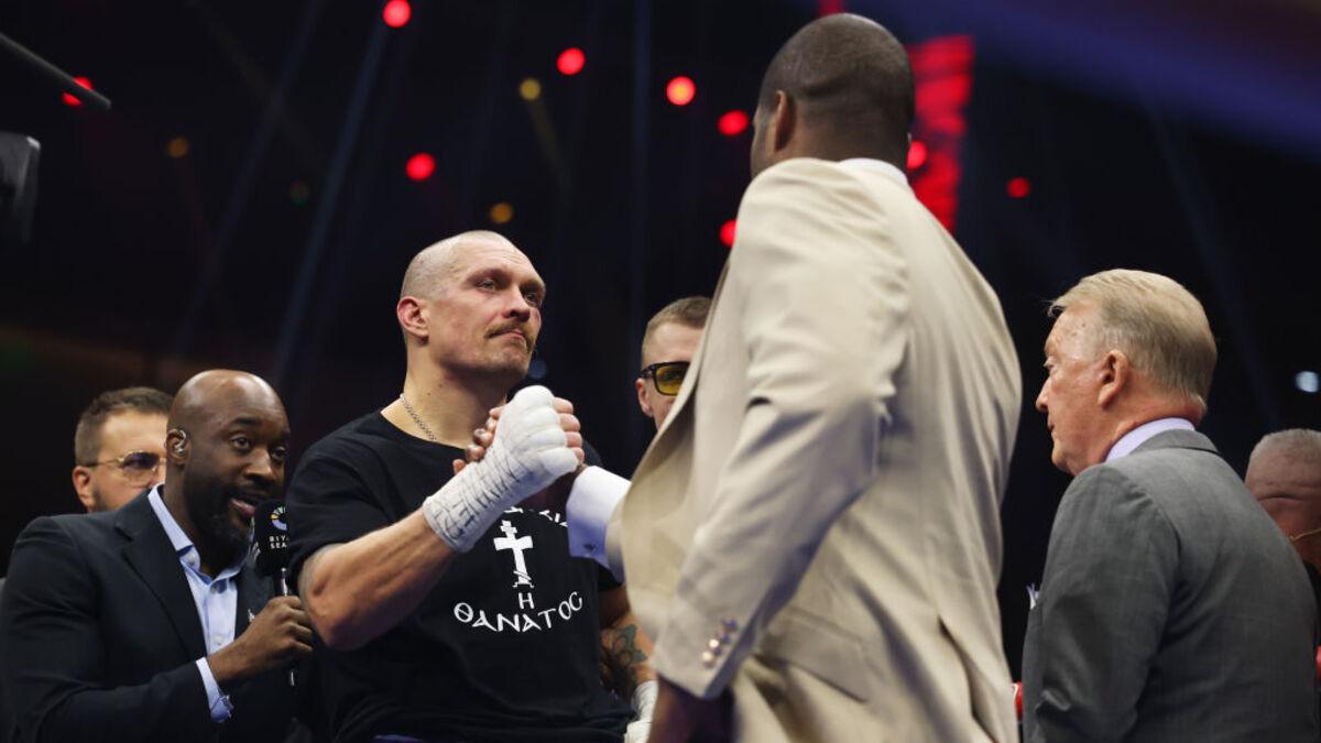 No faltaron las emociones. Usyk y Dubois tuvieron su primer cara a cara en Wembley