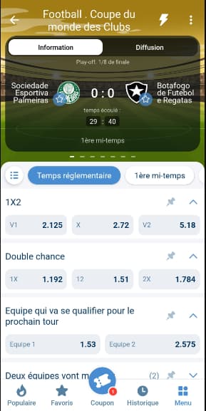 Comment placer un pari en direct